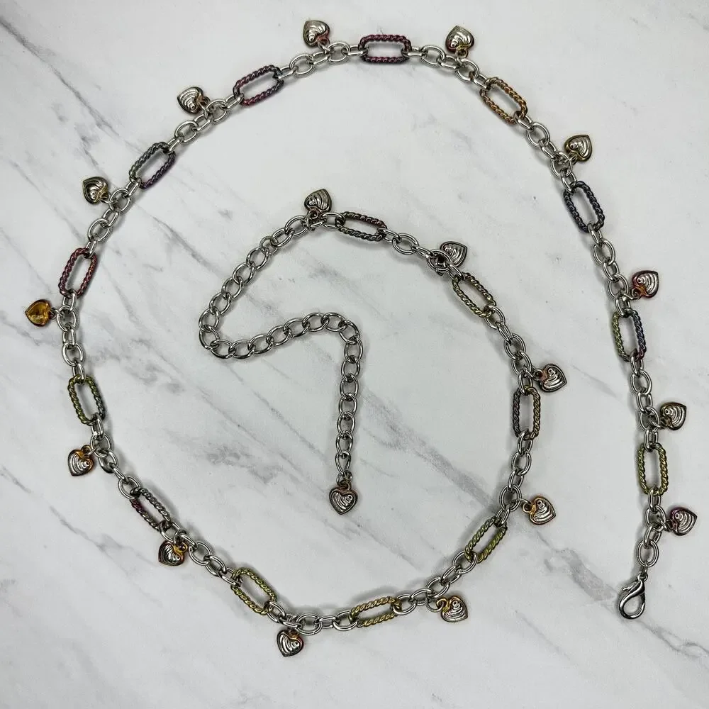 Heart Charm Silver Gold Chain Belt 2X/3X (2X/3X) ✨